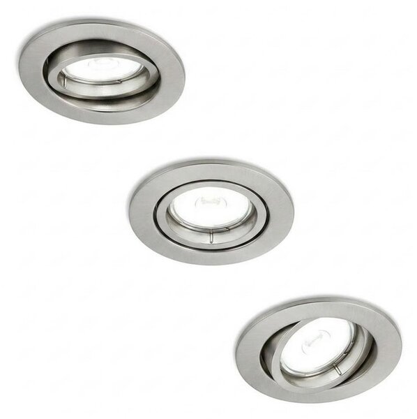 Philips - SADA 3x Podhľadové svietidlo PERIDOT 1xGU10/7W/230V strieborná