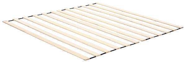 Posteľ biela kovová 160 x 200 cm posteľný rám drevený lamelový rošt z topoľového dreva industriálna minimalistická spálňa