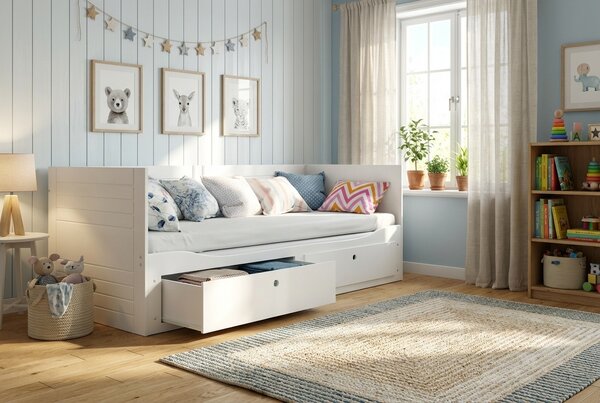 HRUŠKA Rozkladacia posteľ HERMES 2 200x80 biela