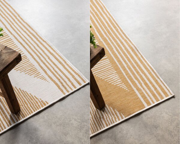 Obojstranný koberec Elle Decoration GEMINI Rhombus ochre