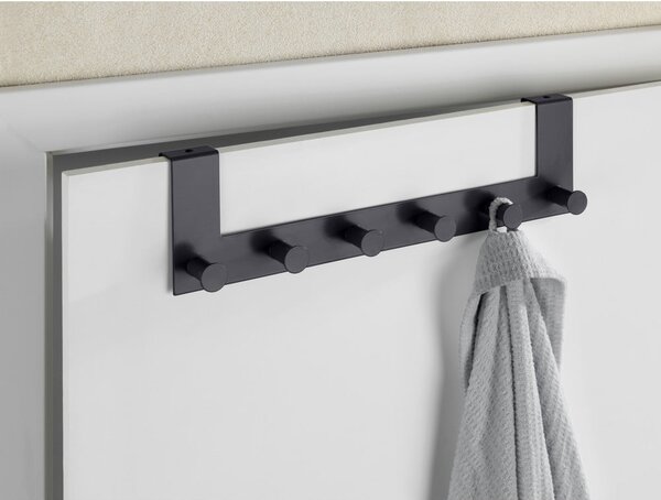 Čierny kovový vešiak na dvere 39 cm Celano – Wenko