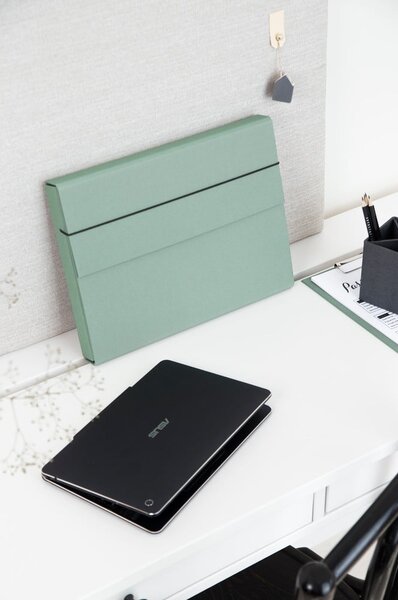 Zelený kartónový organizér Olof Canvas Paper Laminate – Bigso