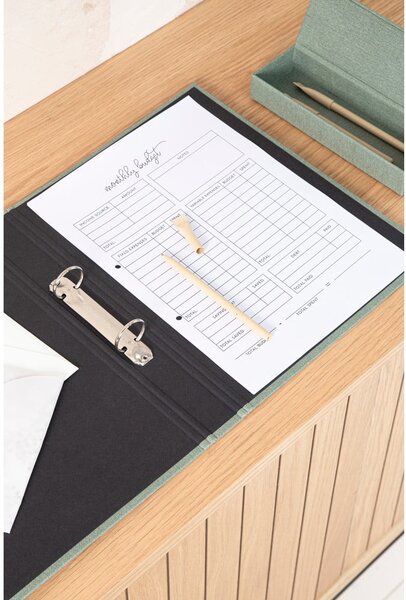 Zelený kartónový organizér Ringo Canvas Paper Laminate – Bigso