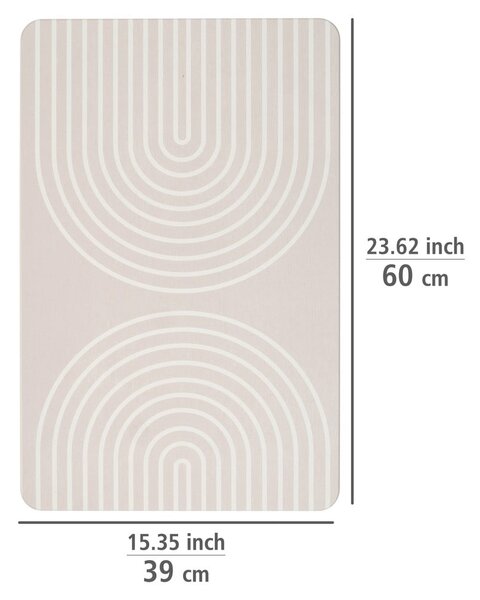 Béžová kúpeľňová predložka z kremeliny 39x60 cm Nazca – Wenko