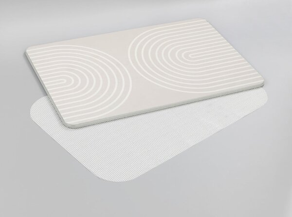 Béžová kúpeľňová predložka z kremeliny 39x60 cm Nazca – Wenko