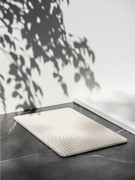 Béžová kúpeľňová predložka z kremeliny 39x60 cm Nazca – Wenko