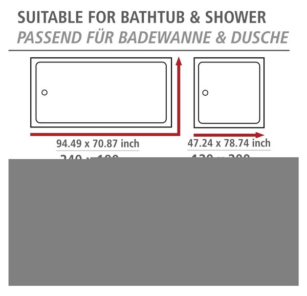 Sprchový záves 200x180 cm Aquaris – Wenko