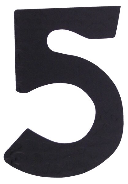 Kovaná číslica "5" čierna