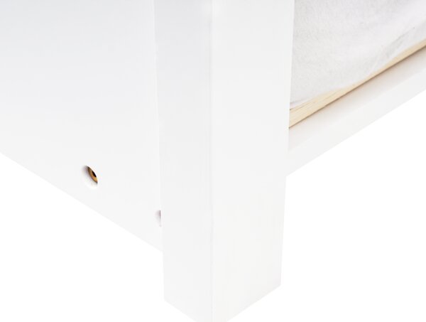 Detská rozkladacia posteľ biela borovicové drevo 90 x 200 cm tvar teepee pre deti lamelový rám postele detská izba