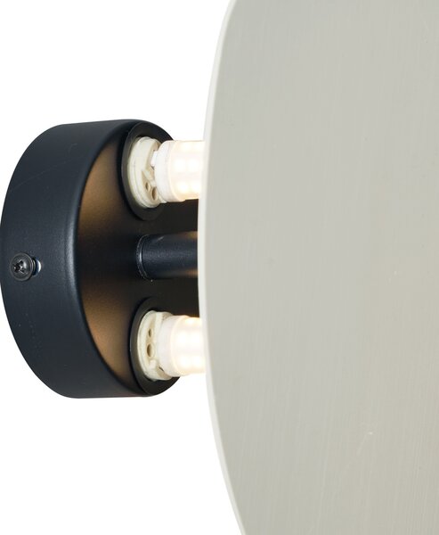 Dizajnové nástenné svietidlo béžové organické 20 cm 2-svetlá - Pulley