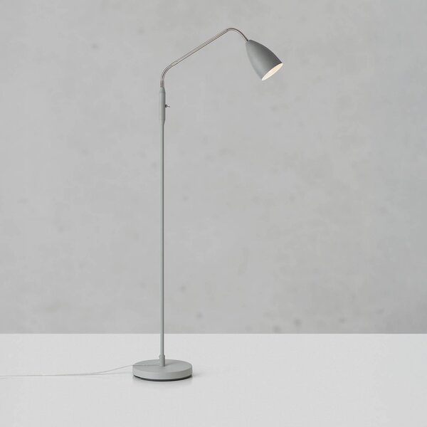 Markslöjd LED stojacia lampa Patro, sivá, kov, stmievateľná, Hliník / sivá / zinok, Obývacia izba / jedáleň, kov, Moderný, Stojaca lampa
