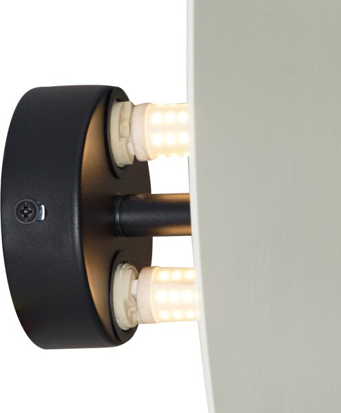 Dizajnové nástenné svietidlo béžové organické 32 cm 2-svetlá - Pulley