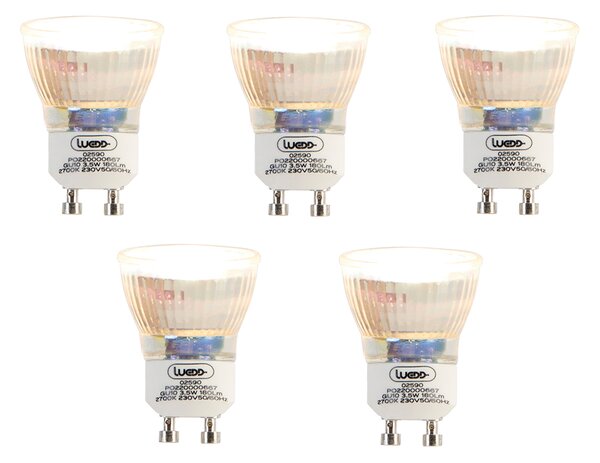 Sada 5 LED žiaroviek GU10 35 mm 3,5 W 180 lm 2700 K