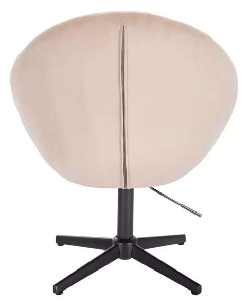 LuxuryForm DESIGN Kreslo VERA VELUR na čiernom kríži - latte