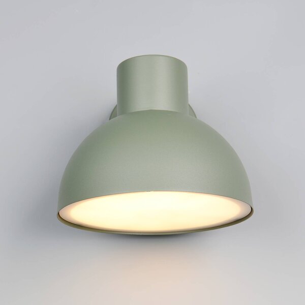 Trio Lighting Vonkajšie nástenné svietidlo Elbe, zelené, hliníkový tlakový odliatok, E27, Zelená, Hliník, Škandinávsky, Nástenné svietidlo