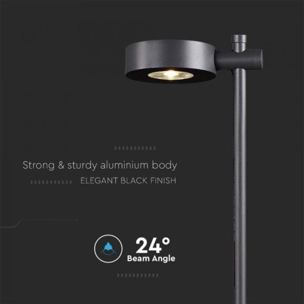LED vonkajšie svietidlo LED/7W/230V 3000K IP65 čierne 102 cm