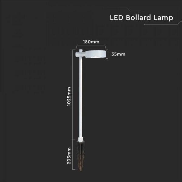 LED vonkajšie svietidlo 7W/230V 3000K IP65 biele 102 cm