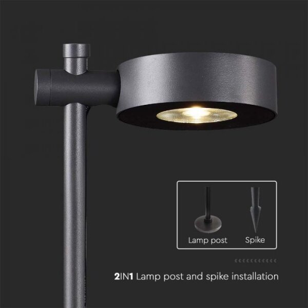 LED vonkajšie svietidlo LED/7W/230V 3000K IP65 čierne 102 cm