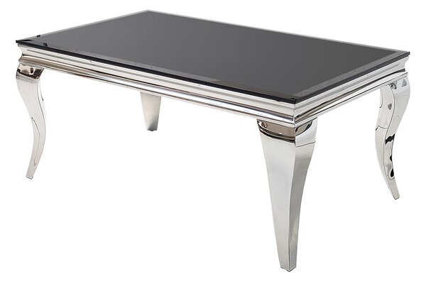 Konferenčný stolík MODERN BAROQUE 100 cm - čierna, strieborná