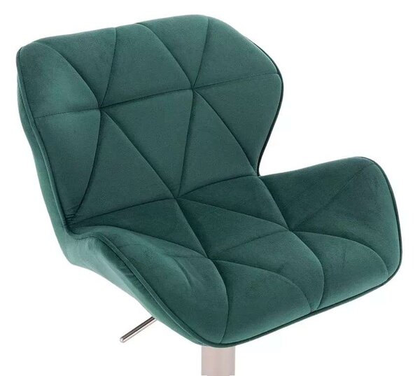 LuxuryForm DESIGN Stolička MILANO VELUR na zlatom kríži - zelená