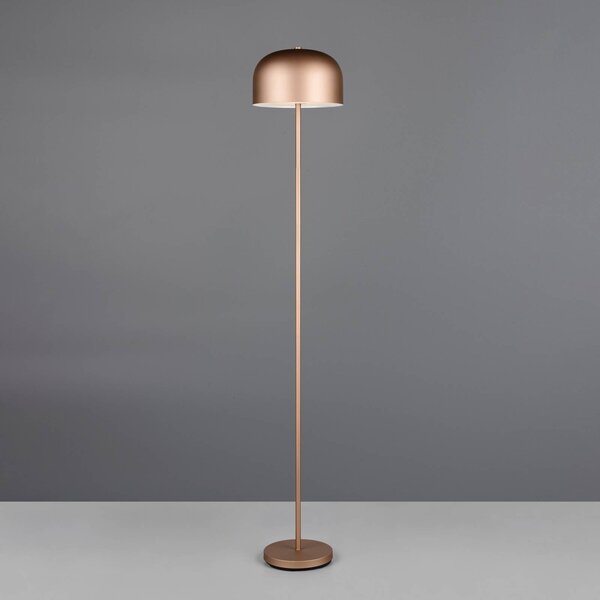 LED akumulátorová stojaca lampa Jeff, coffee, stmievateľná, výška 147 cm, Hnedá / hrdzavá, Spálňa, kov, Stojaca lampa