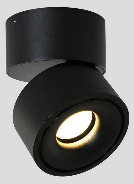 LED stropné bodové svetlá Fez, čierne, 1-pl., kovové, otočné, Čierna, Obývacia izba / jedáleň, kov, Moderný