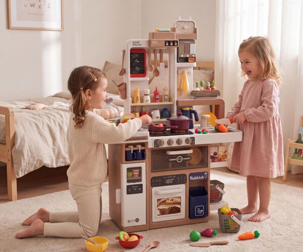 Detská kuchynka s efektmi béžová TinyMini 70840