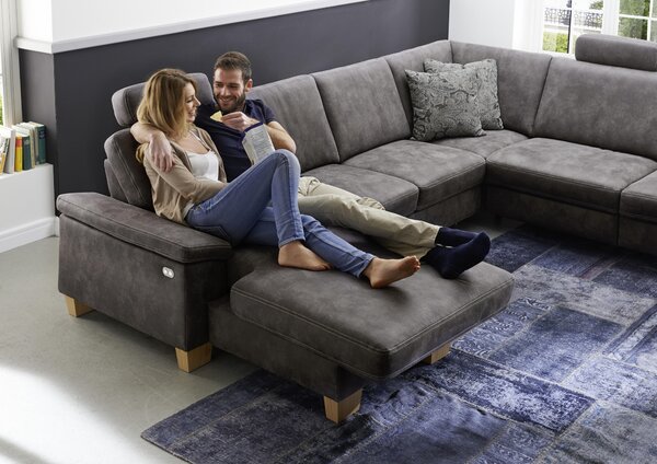 SEDACIA SÚPRAVA, textil, sivá Beldomo System - Sedačky