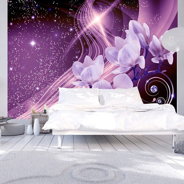 Samolepiaca tapeta fialová orchidea - Purple Milky Way - 147x105