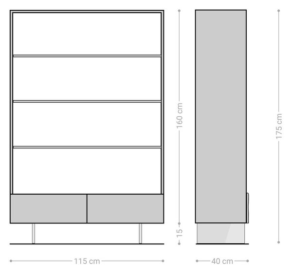 DELIFE Policový systém New Live-Edge 115x150 cm akácia prírodná 2 zásuvky sklenená podstava závesný