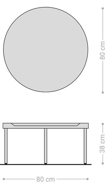 DELIFE Konferenčný stolík Torell 80x80 cm keramika Laminam®Noir Desir hnedá kovový rám efektová titánová farba