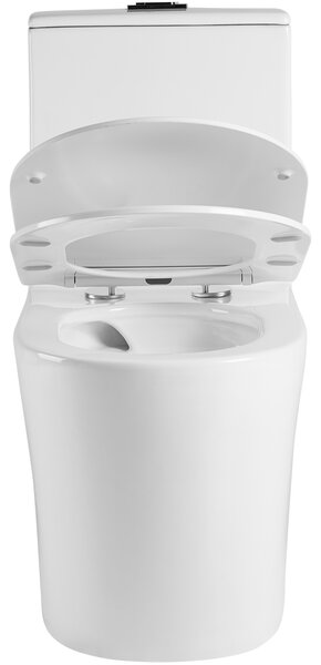 CERANO - WC kombi Marmo, Double Vortex + Slim/UF sedátko - spodný/zadný odpad - biela lesklá - 70x36 cm