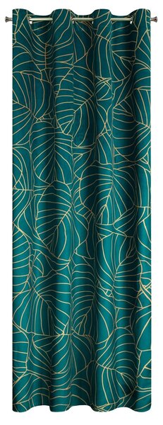 ZATEMŇOVACÍ ZÁVES NA KRÚŽKOCH LIMITED COLLECTION LILI2 140X250 CM TYRKYSOVÁ