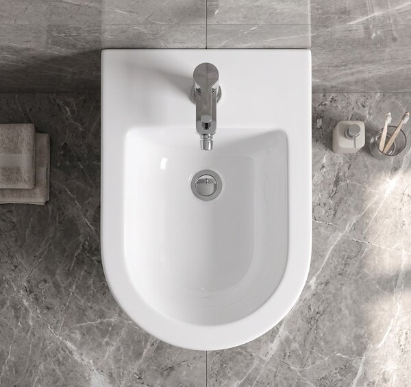 Erga Lily, závesný bidet 490x360x320 mm, biela lesklá, ERG-V03-LILY-BD-WH