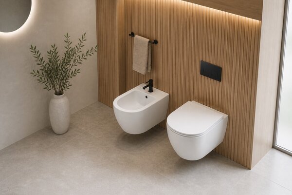 Erga Lily, závesný bidet 490x360x320 mm, biela lesklá, ERG-V03-LILY-BD-WH