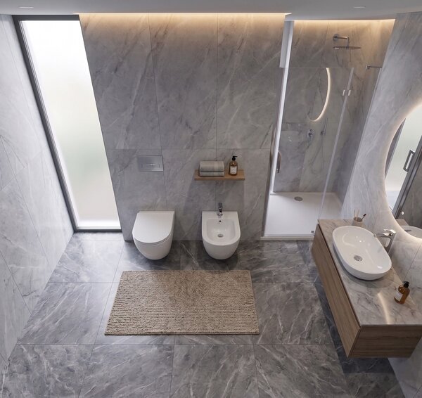 Erga Lily, závesný bidet 490x360x320 mm, biela lesklá, ERG-V03-LILY-BD-WH