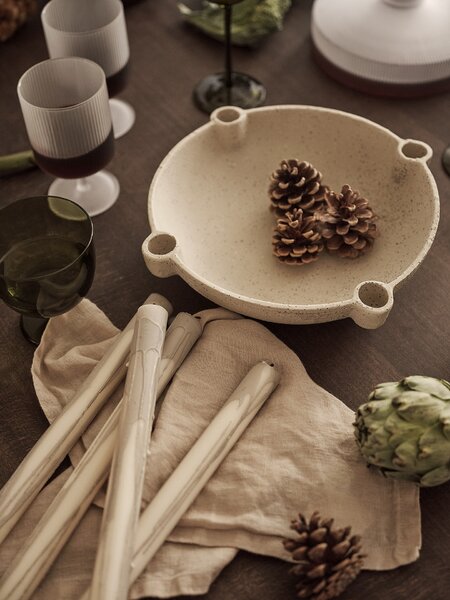 Vysoká sviečka Dryp Warm Grey – set 2 ks