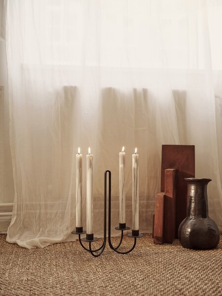 Vysoká sviečka Dryp Warm Grey – set 2 ks