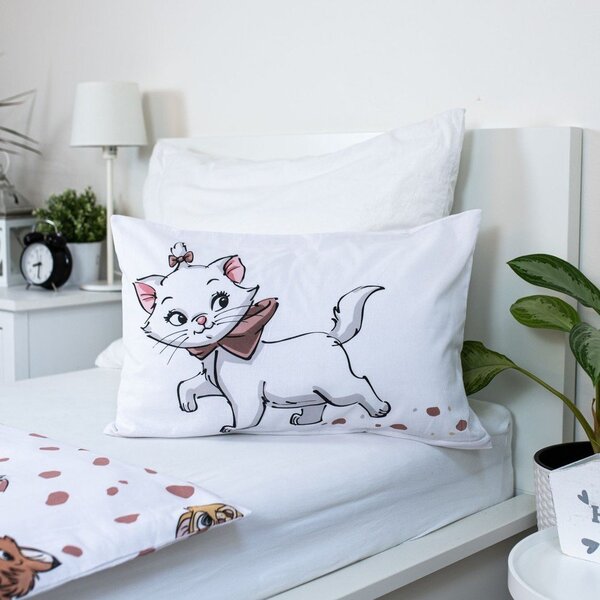 Biela bavlnená detská obliečka do postieľky 100x135 cm Marie Cat "Friends" – Jerry Fabrics
