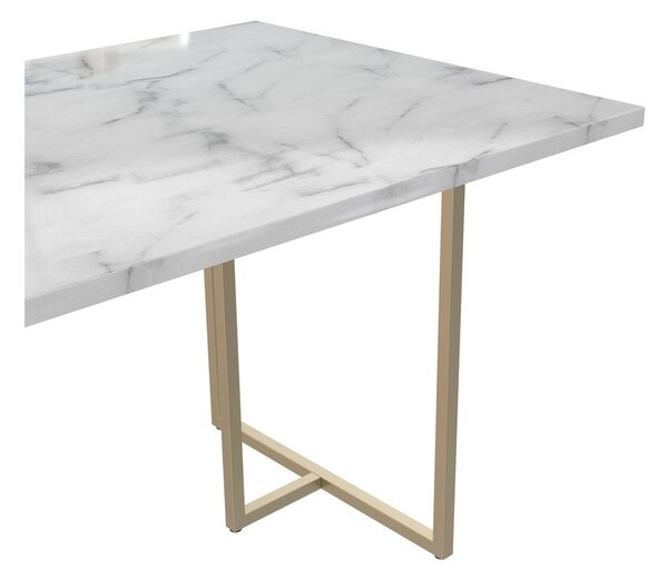 Jedálenský stôl s doskou v dekore mramoru 90x160 cm Astor – CosmoLiving by Cosmopolitan