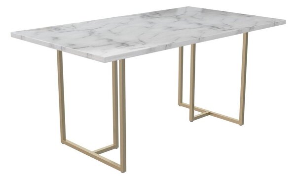 Jedálenský stôl s doskou v dekore mramoru 90x160 cm Astor – CosmoLiving by Cosmopolitan