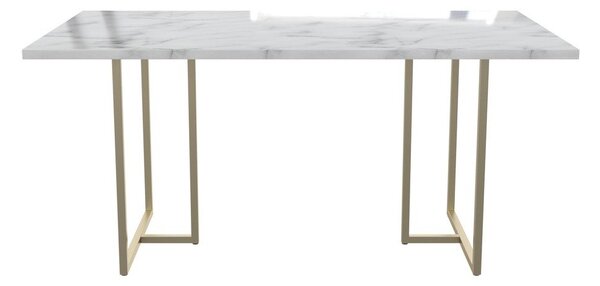 Jedálenský stôl s doskou v dekore mramoru 90x160 cm Astor – CosmoLiving by Cosmopolitan