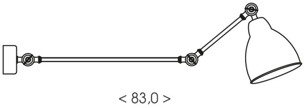 Brilagi - Nástenné svietidlo QUILL 1xE27/40W/230V 83 cm biela