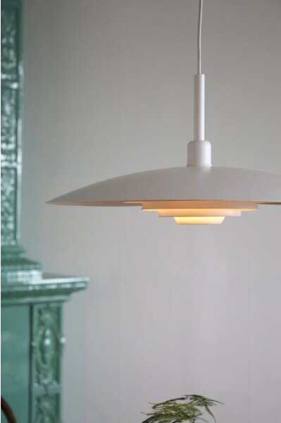 Markslöjd 108876 - Závesný luster PINY na lanku 1xE27/60W/230V pr. 57 cm biely