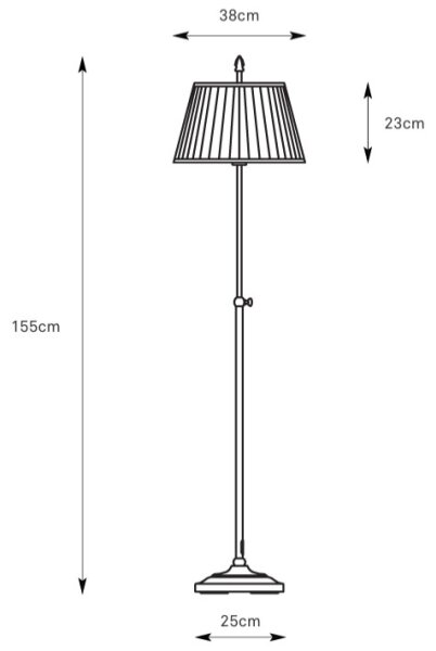 Markslöjd 108972 - Stojacia lampa OXFORD 1xE14/40W/230V biela/mosadz