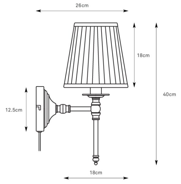 Markslöjd 108968 - Nástenná lampa MANOR 1xE14/40W/230V biela/mosadz