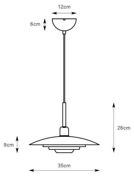 Markslöjd 108875 - Závesné svietidlo na lanku PINY 1xE27/60W/230V pr. 35 cm béžové