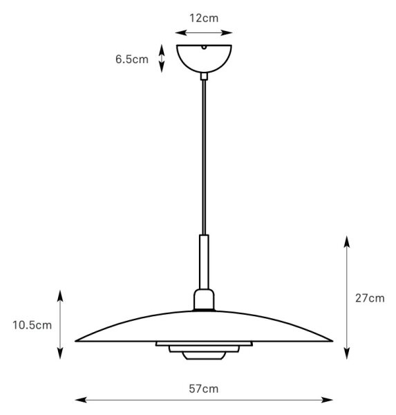 Markslöjd 108877 - Závesné svietidlo na lanku PINY 1xE27/60W/230V priemer 57 cm, béžové