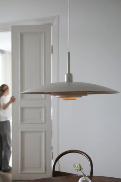 Markslöjd 108877 - Závesné svietidlo na lanku PINY 1xE27/60W/230V priemer 57 cm, béžové