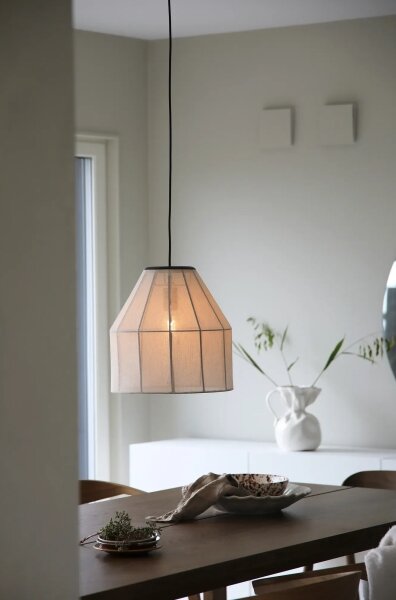 Markslöjd 108956 - Luster na lanku AIKO 1xE27/60W/230V ľan/čierna